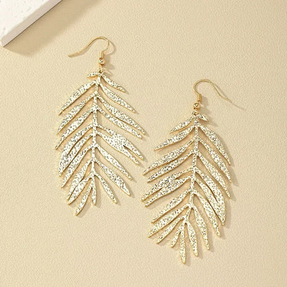 Elegant Leaf Drop Earrings for Women by HitMyNeed
