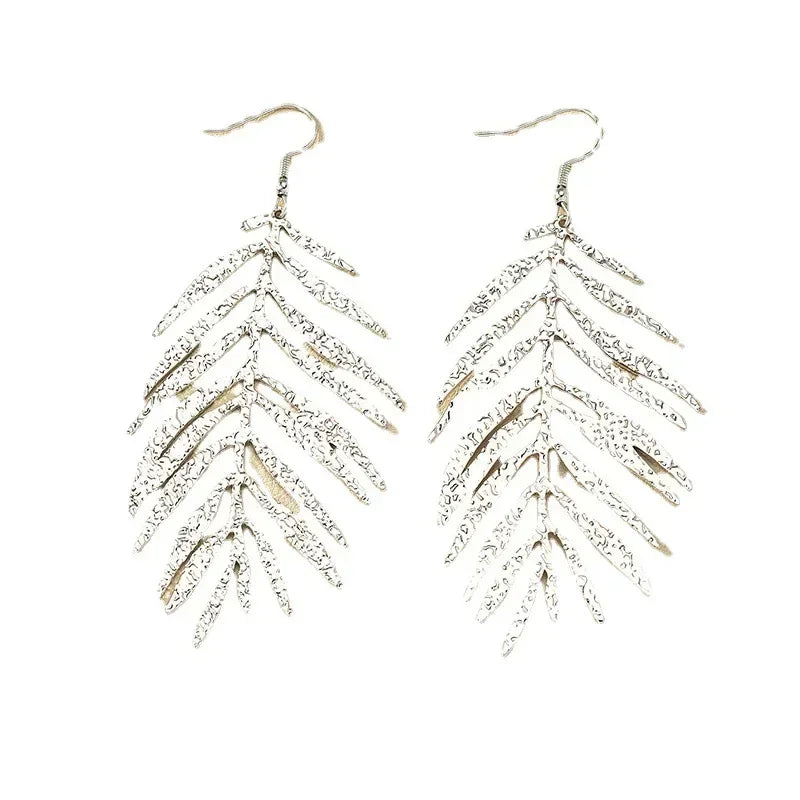 Elegant Leaf Drop Earrings for Women by HitMyNeed