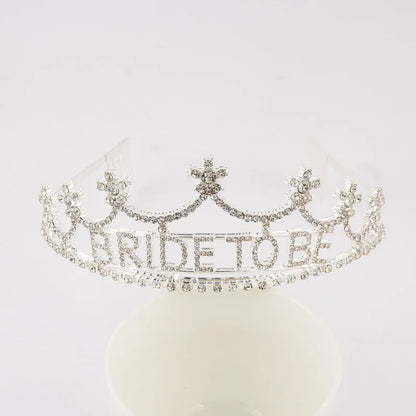 Elegant Rhinestone Bride To Be Tiara with Combs silver by HitMyNeed