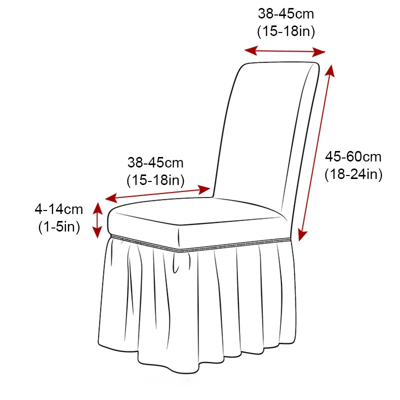Elegant Skirted Chair Cover with Elastic Fit by HitMyNeed