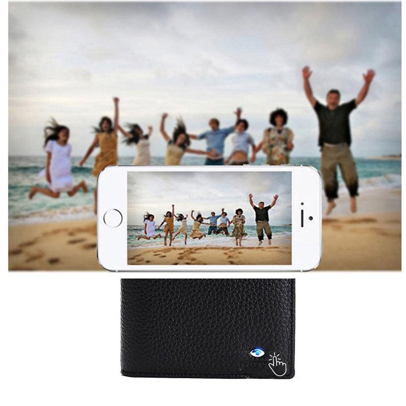 Elegant Smart Leather Wallet with GPS & Power Bank by HitMyNeed