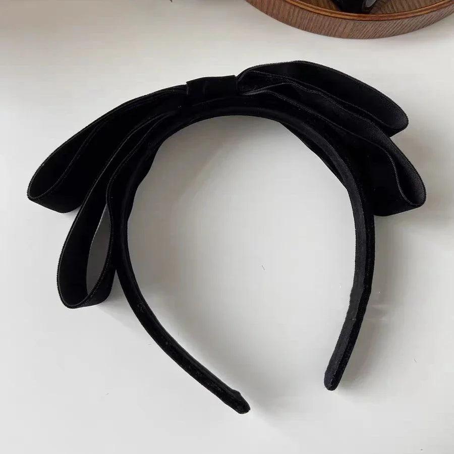 Elegant Velvet Bow Headband for Women by HitMyNeed