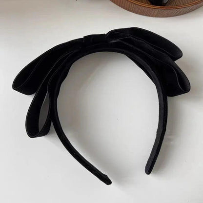 Elegant Velvet Bow Headband for Women by HitMyNeed