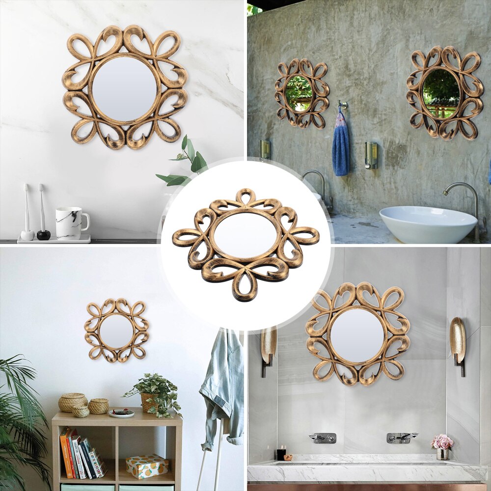 Elegant Vintage Wall Mirror Set of 3, 25.6 cm by HitMyNeed