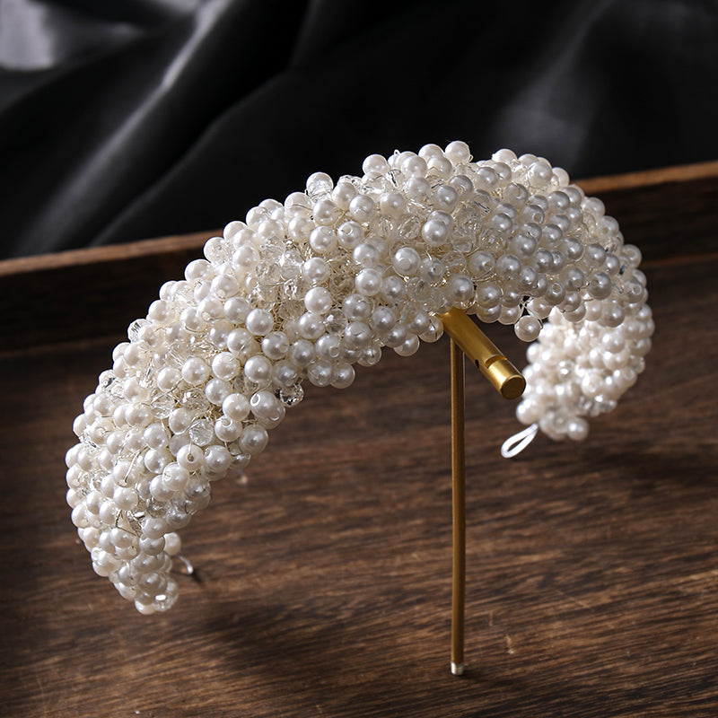 Elegant White Pearl Headband for Weddings & Events by HitMyNeed