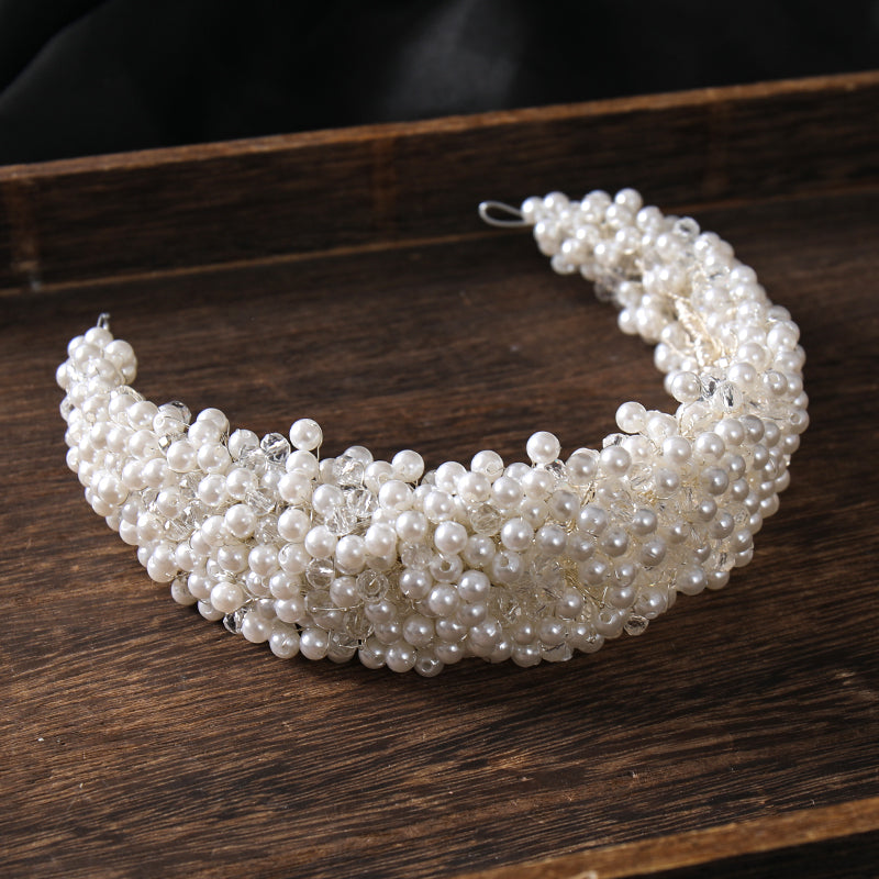 Elegant White Pearl Headband for Weddings & Events by HitMyNeed