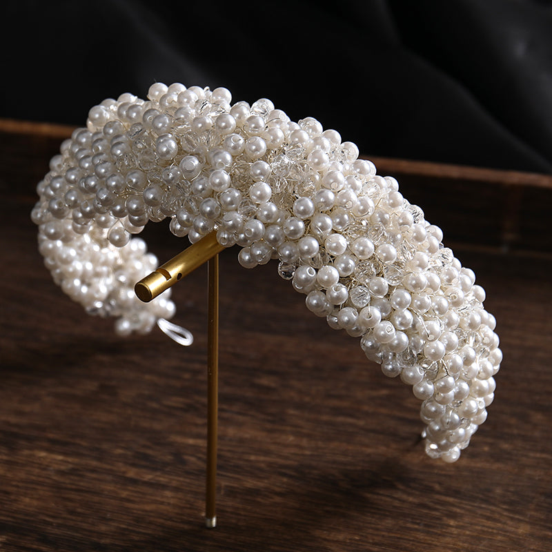 Elegant White Pearl Headband for Weddings & Events by HitMyNeed
