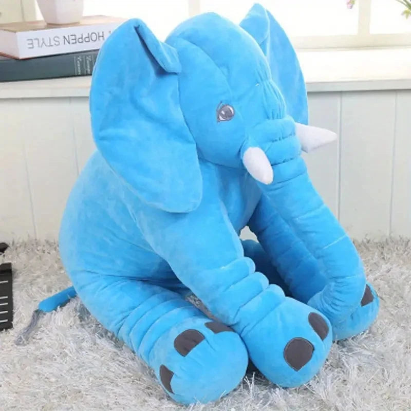 Elephant Plush Dog Chew Toy for Teeth & Play blue by HitMyNeed