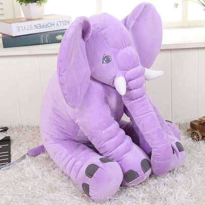 Elephant Plush Dog Chew Toy for Teeth & Play purple by HitMyNeed