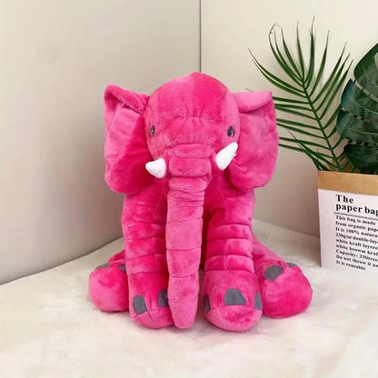 Elephant Plush Dog Chew Toy for Teeth & Play rose-red by HitMyNeed