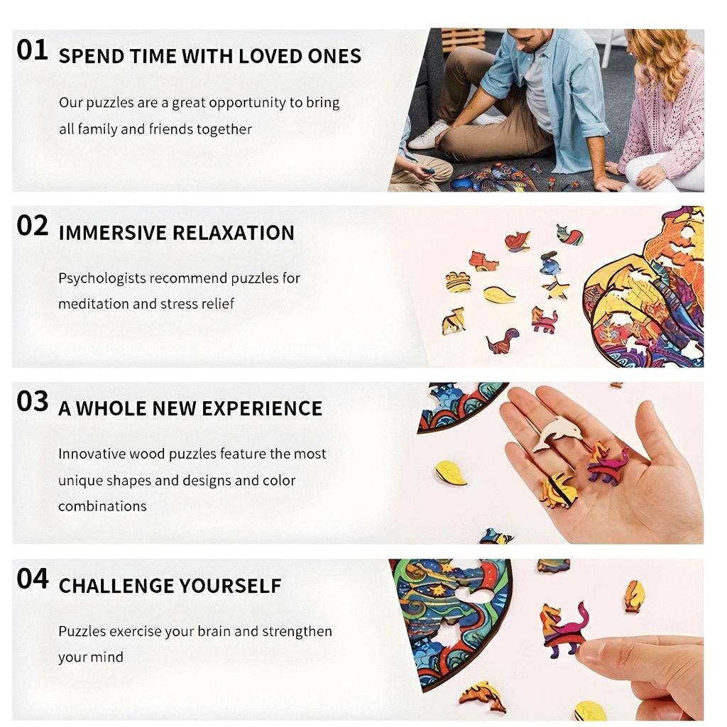 Elephant Wooden Puzzle for Adults | Irregular Animal Pieces by HitMyNeed