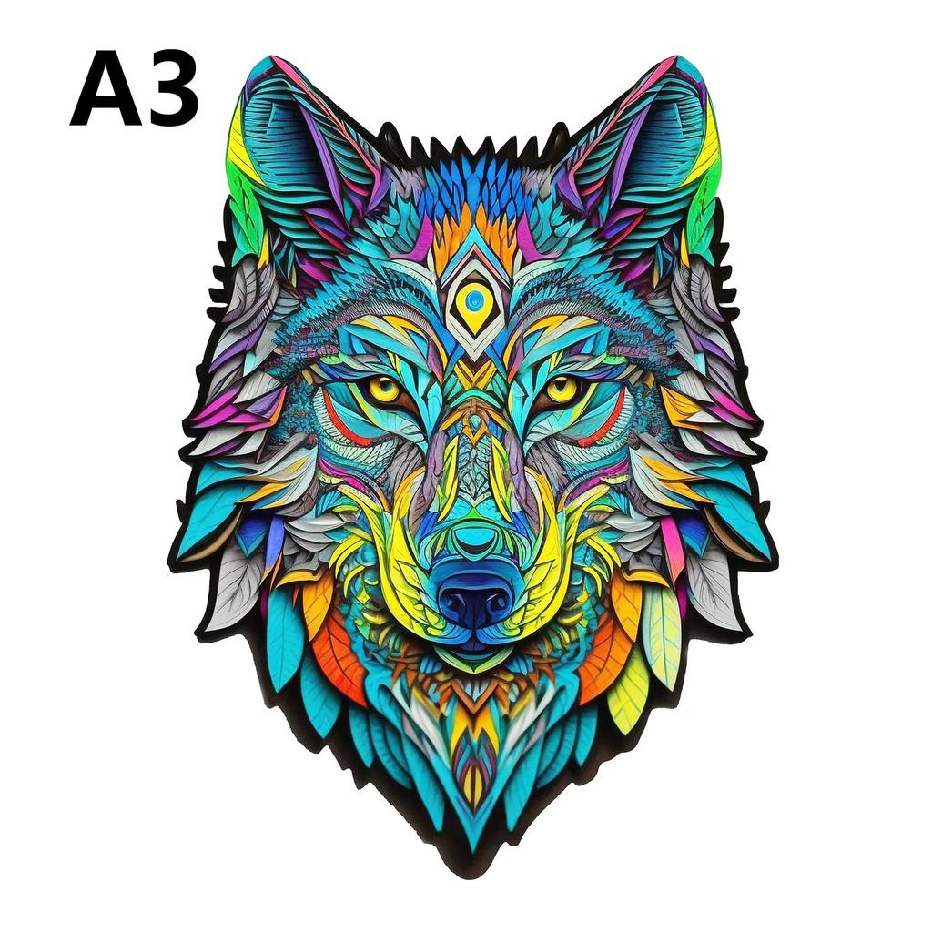 Elephant Wooden Puzzle for Adults | Irregular Animal Pieces m116-a3 by HitMyNeed