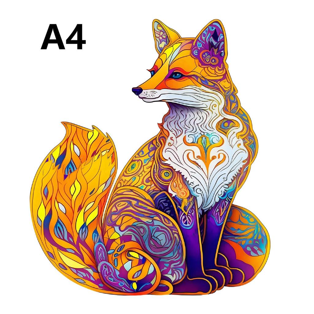 Elephant Wooden Puzzle for Adults | Irregular Animal Pieces m117-a4 by HitMyNeed