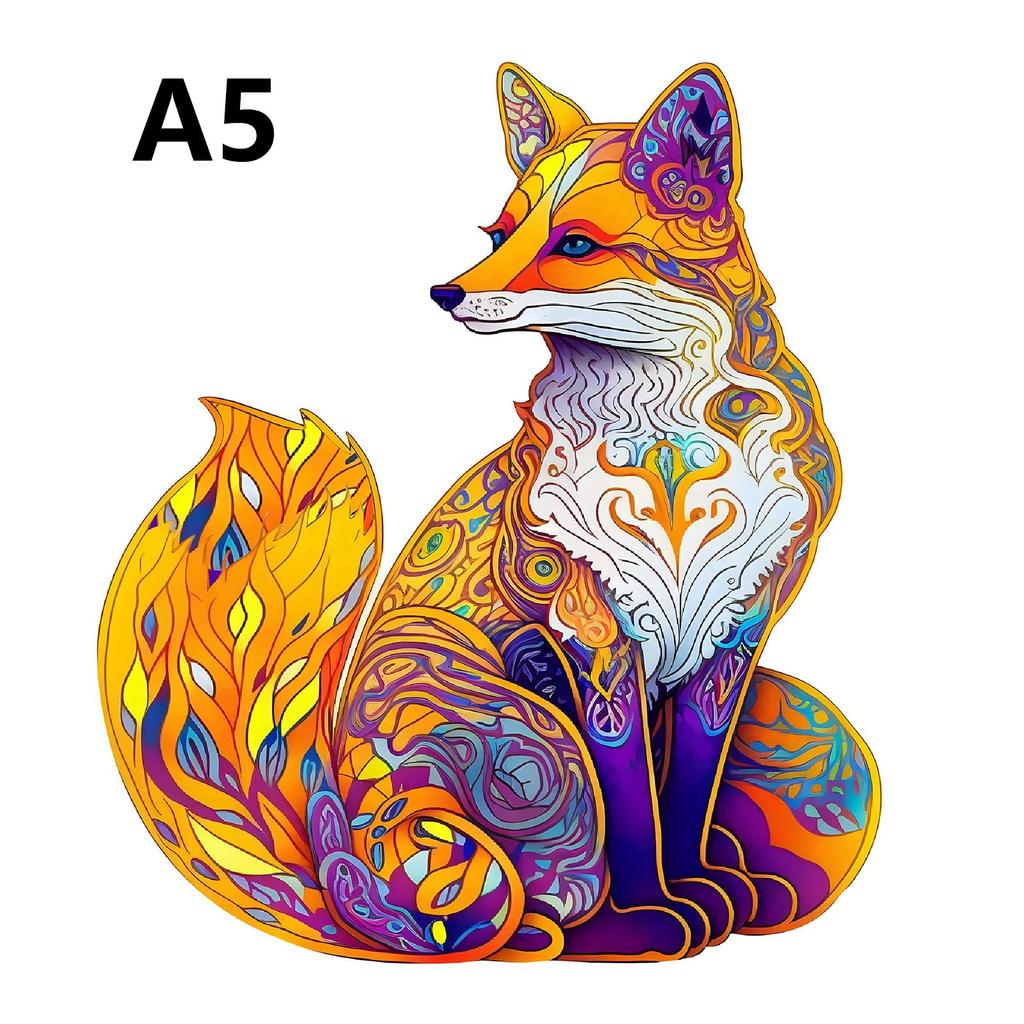 Elephant Wooden Puzzle for Adults | Irregular Animal Pieces m117-a5 by HitMyNeed