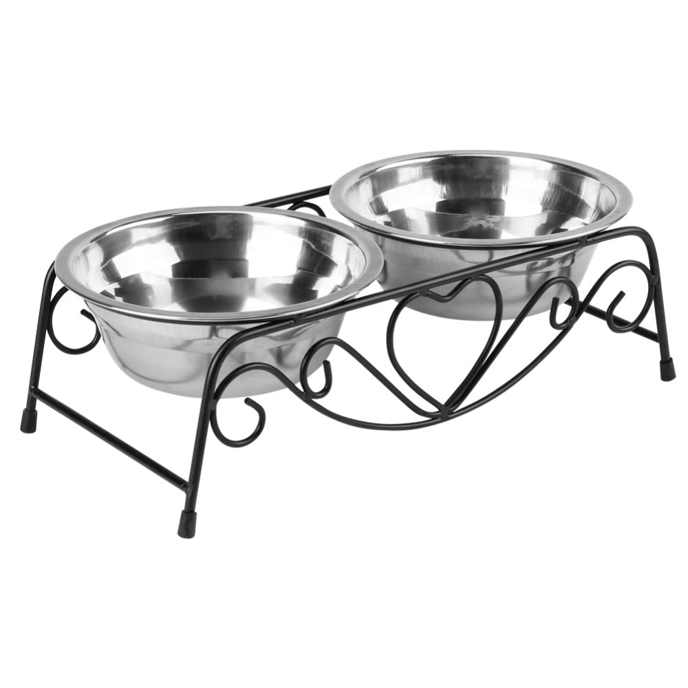 Elevated Dog Bowls with Stainless Steel Feeder Stand by HitMyNeed
