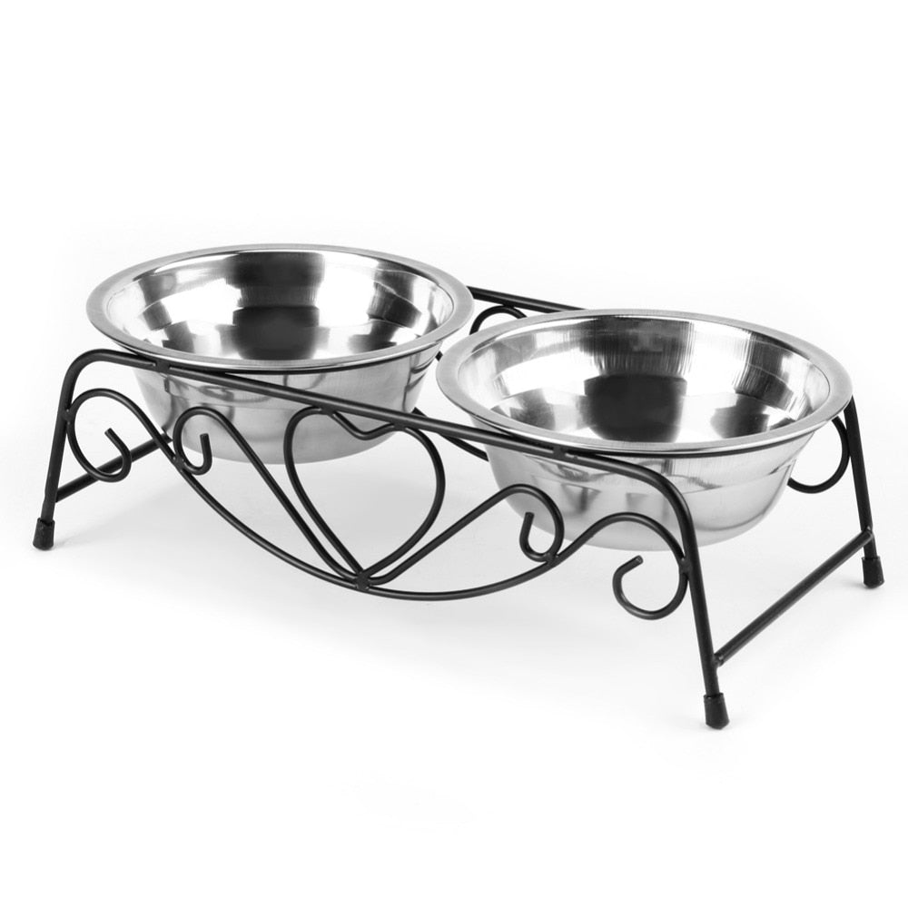 Elevated Dog Bowls with Stainless Steel Feeder Stand by HitMyNeed