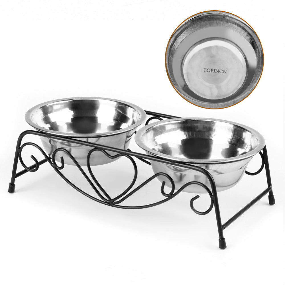 Elevated Dog Bowls with Stainless Steel Feeder Stand by HitMyNeed