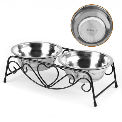 Elevated Dog Bowls with Stainless Steel Feeder Stand by HitMyNeed
