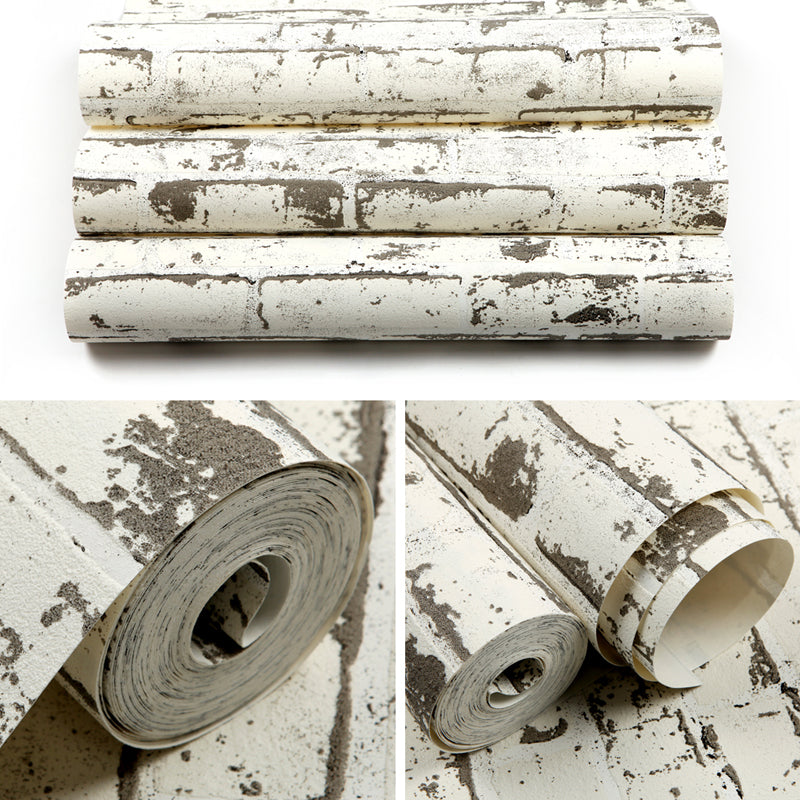 Embossed Non-Woven Brick Design Wallpaper Roll by HitMyNeed