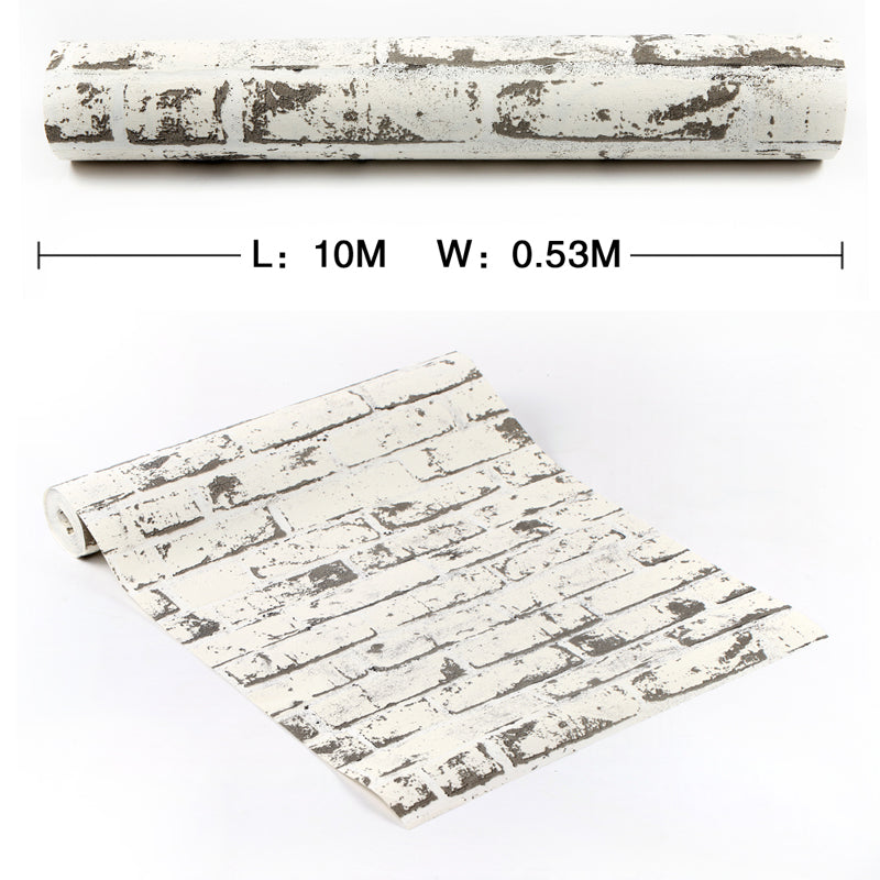 Embossed Non-Woven Brick Design Wallpaper Roll by HitMyNeed