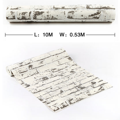 Embossed Non-Woven Brick Design Wallpaper Roll by HitMyNeed