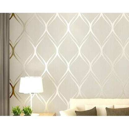 Embossed Textured Geometric Wallpaper Roll by HitMyNeed