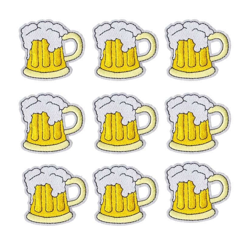 Embroidered Beer Iron On Patches Set (10 Pack) by HitMyNeed