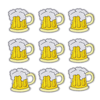 Embroidered Beer Iron On Patches Set (10 Pack) by HitMyNeed