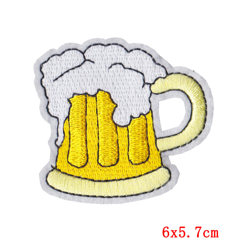 Embroidered Beer Iron On Patches Set (10 Pack) by HitMyNeed