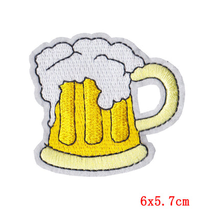 Embroidered Beer Iron On Patches Set (10 Pack) by HitMyNeed