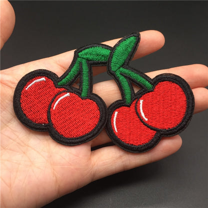 Embroidered Cherry Iron On Patch for Clothing by HitMyNeed