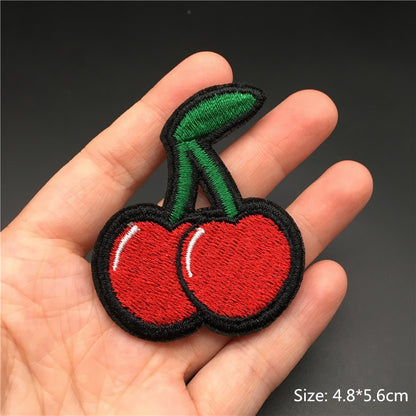 Embroidered Cherry Iron On Patch for Clothing by HitMyNeed