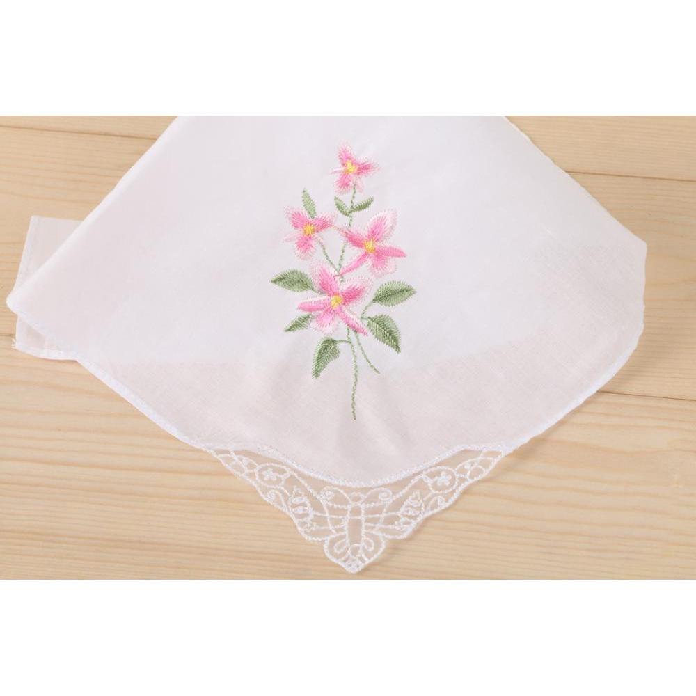 Embroidered Cotton Ladies Handkerchiefs (Set of 2) by HitMyNeed