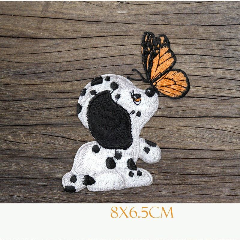 Embroidered Dog Iron On Patch for Clothing & Bags by HitMyNeed