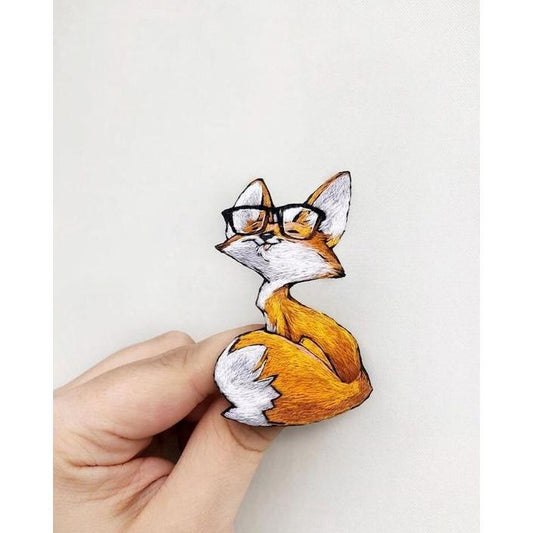 Embroidered Fox Iron-On Patch Set (3pcs, 6cm) by HitMyNeed