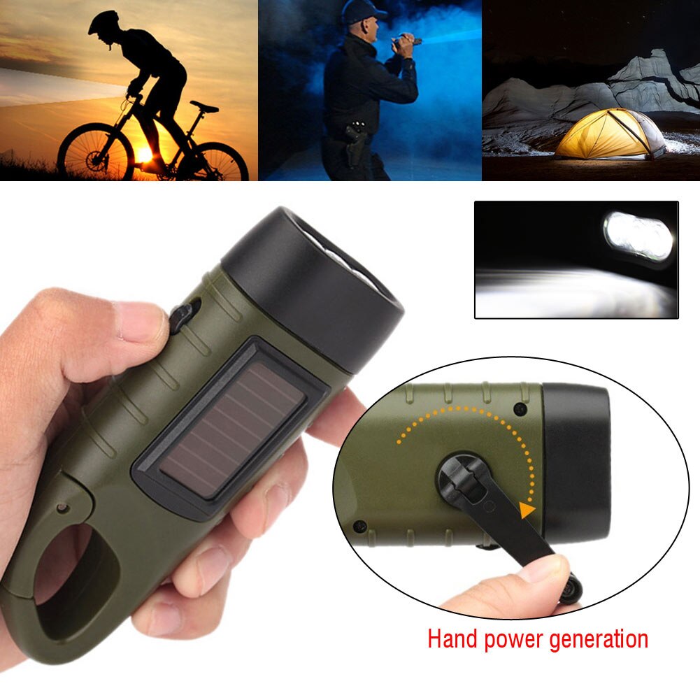 Emergency Hand Crank Solar Flashlight Torch by HitMyNeed