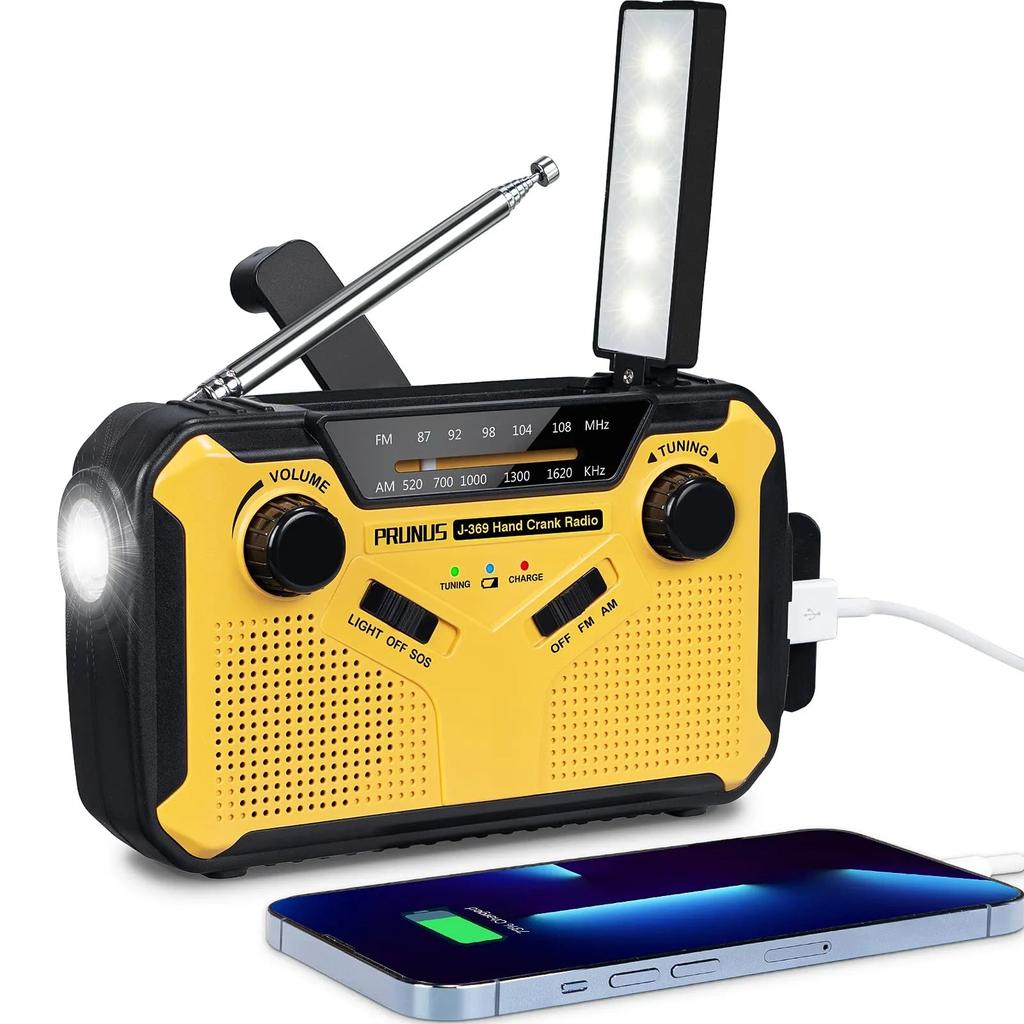 Emergency Solar Hand Crank AM/FM Radio with Torch 3000mah by HitMyNeed