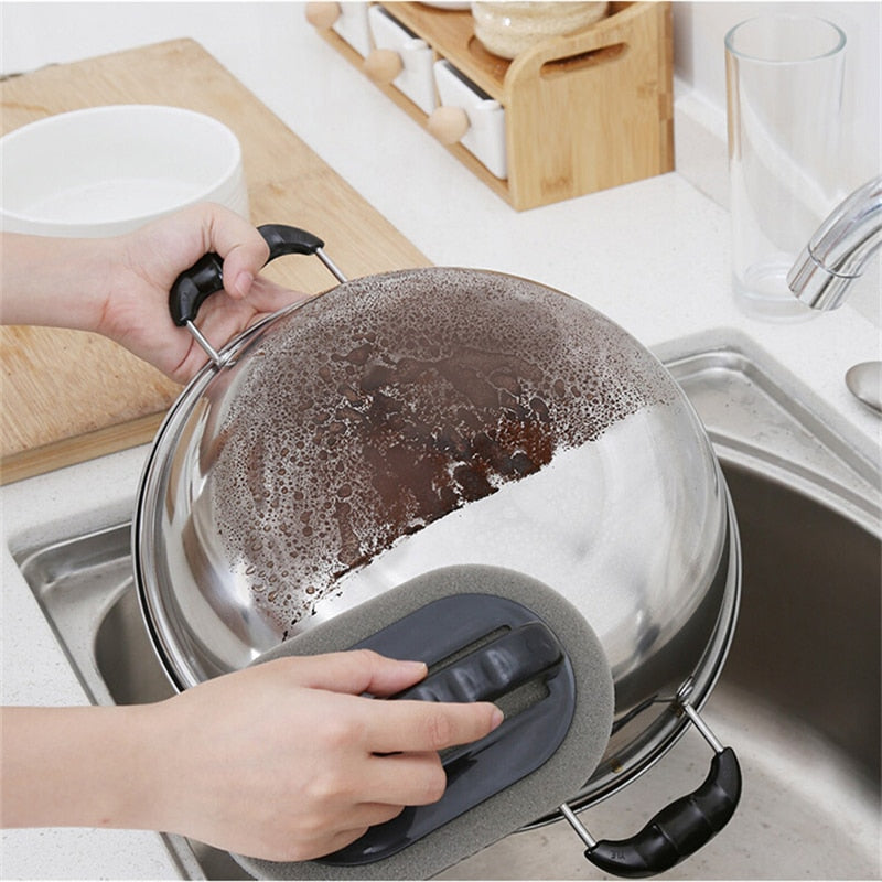 Emery Dish Sponge Cleaning Tool with Handle by HitMyNeed