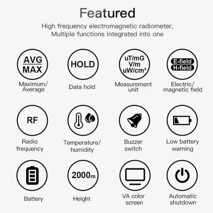 EMF Meter 30MHz-8GHz Three-Axis RF Radiation Detector by HitMyNeed