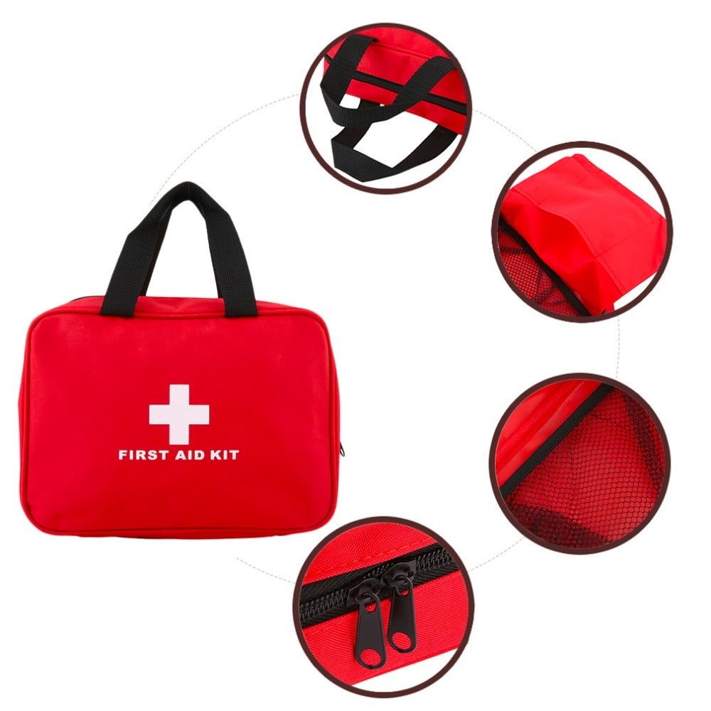 Empty Red First Aid Bag with Organizer Pockets by HitMyNeed