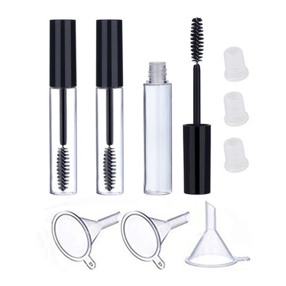 Empty Refillable Mascara Tubes with Funnels (3 Pack) by HitMyNeed