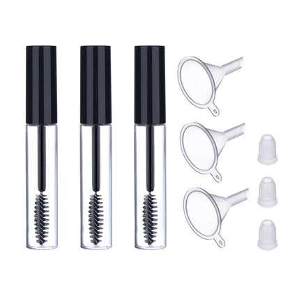 Empty Refillable Mascara Tubes with Funnels (3 Pack) by HitMyNeed