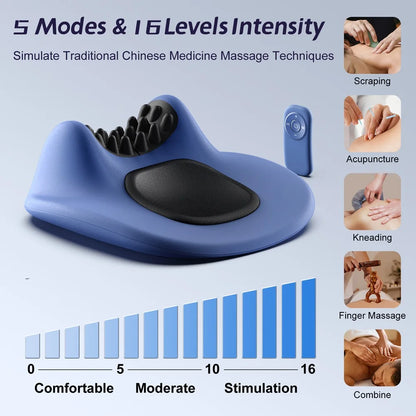 EMS Heated Neck Pillow Massager & Cervical Stretcher by HitMyNeed