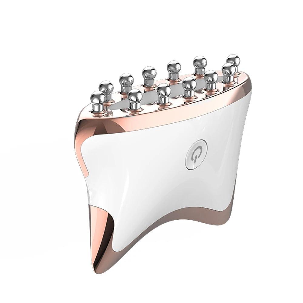 EMS Microcurrent Gua Sha LED Facial & Body Massager gold-set by HitMyNeed