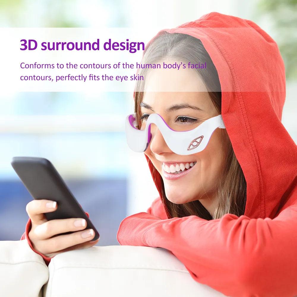 EMS Microcurrent Heating Eye Massager for Fatigue & Lines by HitMyNeed