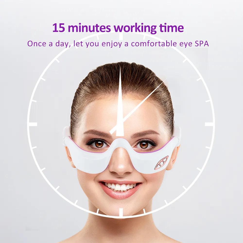 EMS Microcurrent Heating Eye Massager for Fatigue & Lines by HitMyNeed