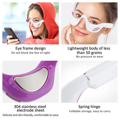 EMS Microcurrent Heating Eye Massager for Fatigue & Lines by HitMyNeed