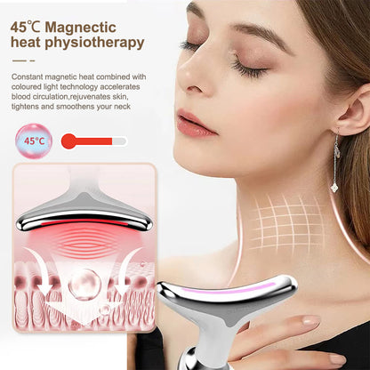 EMS Neck & Face Lifting Massager with LED Therapy by HitMyNeed