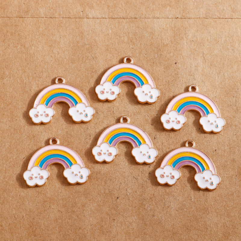 Enamel Cloud Pendants for Jewelry Making (10 pcs) by HitMyNeed