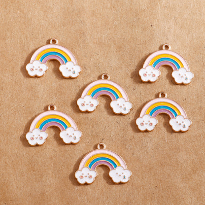 Enamel Cloud Pendants for Jewelry Making (10 pcs) by HitMyNeed